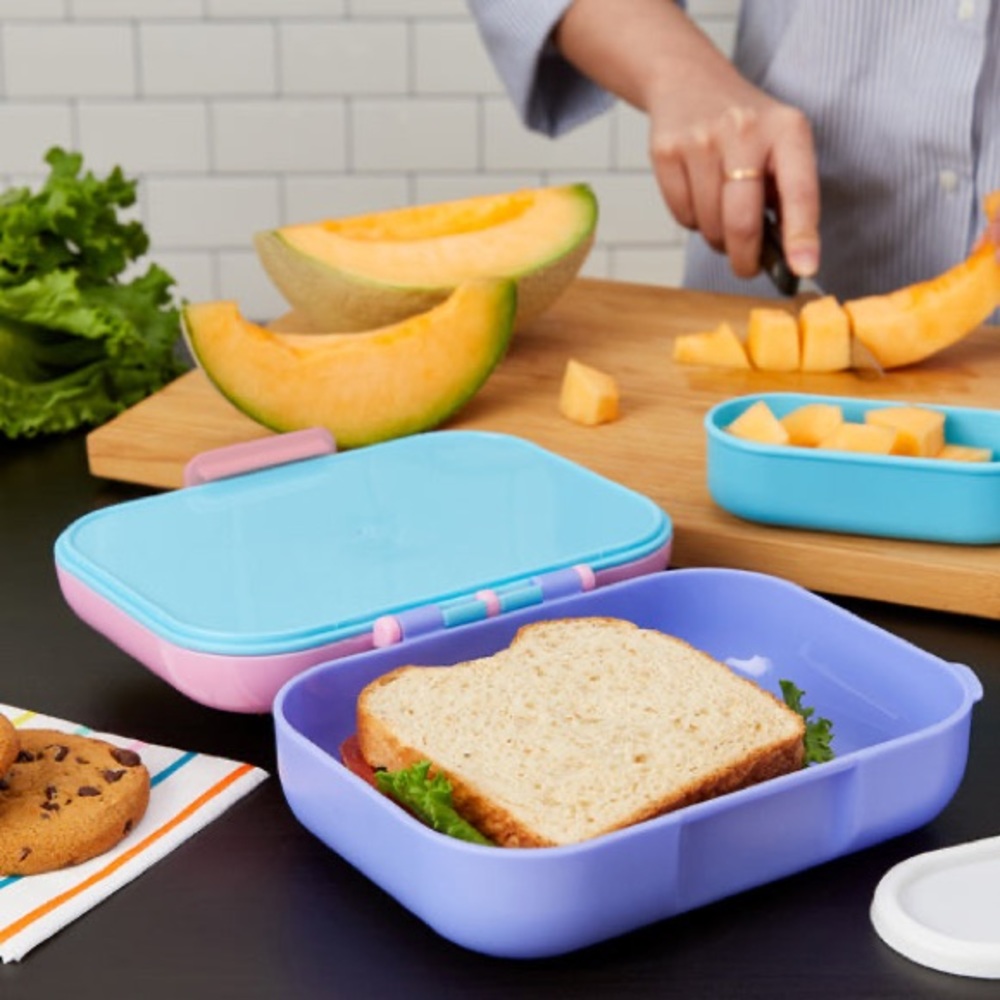 ZOKU PLASTIC NEAT BENTO JR. BOX PINK - Picture 4 of 5